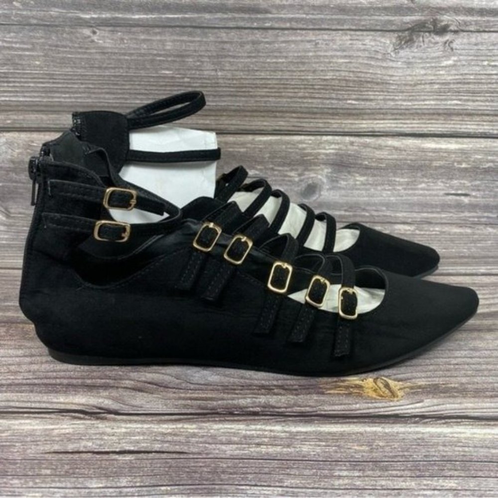 Liliana Black Ankle Strap Women’s Size 10 Black Shoes